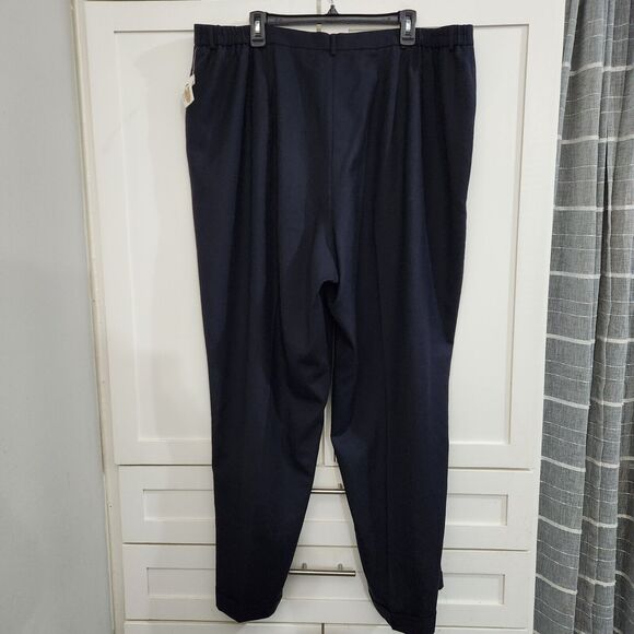 Talborts Womens 24W Black Wool Pleated Pants NEW Academia Career Work Office - Picture 2 of 8